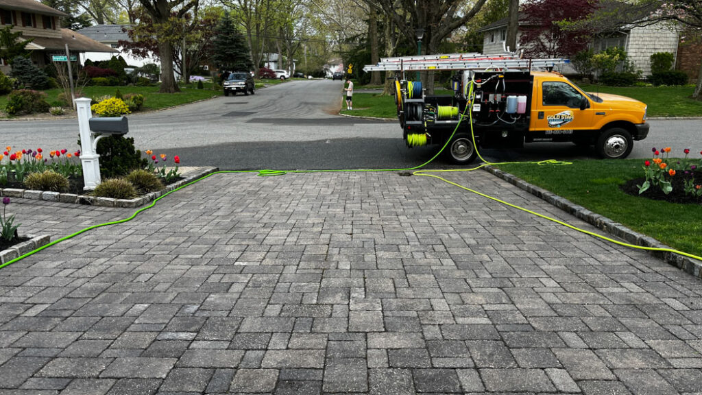 Paver Driveway Cleaning Service Long Island
