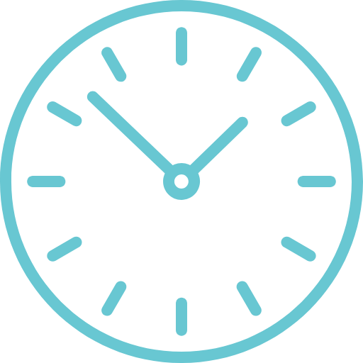 Clock icon representing on-time pressure washing service in Roslyn NY