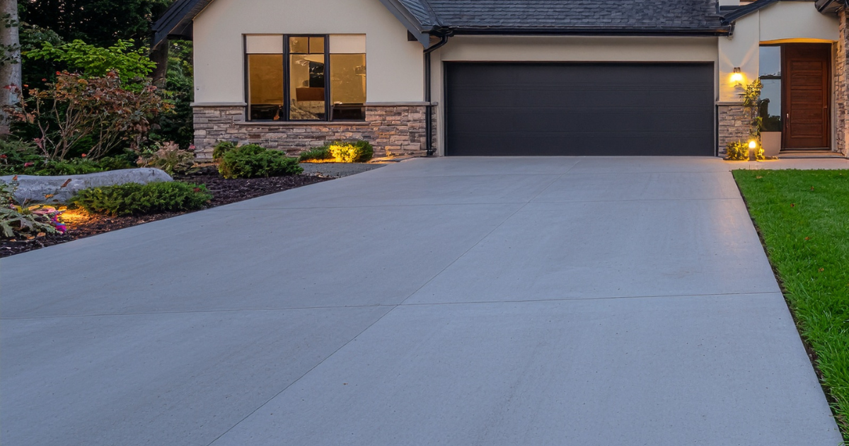 driveway after a pressure washing service