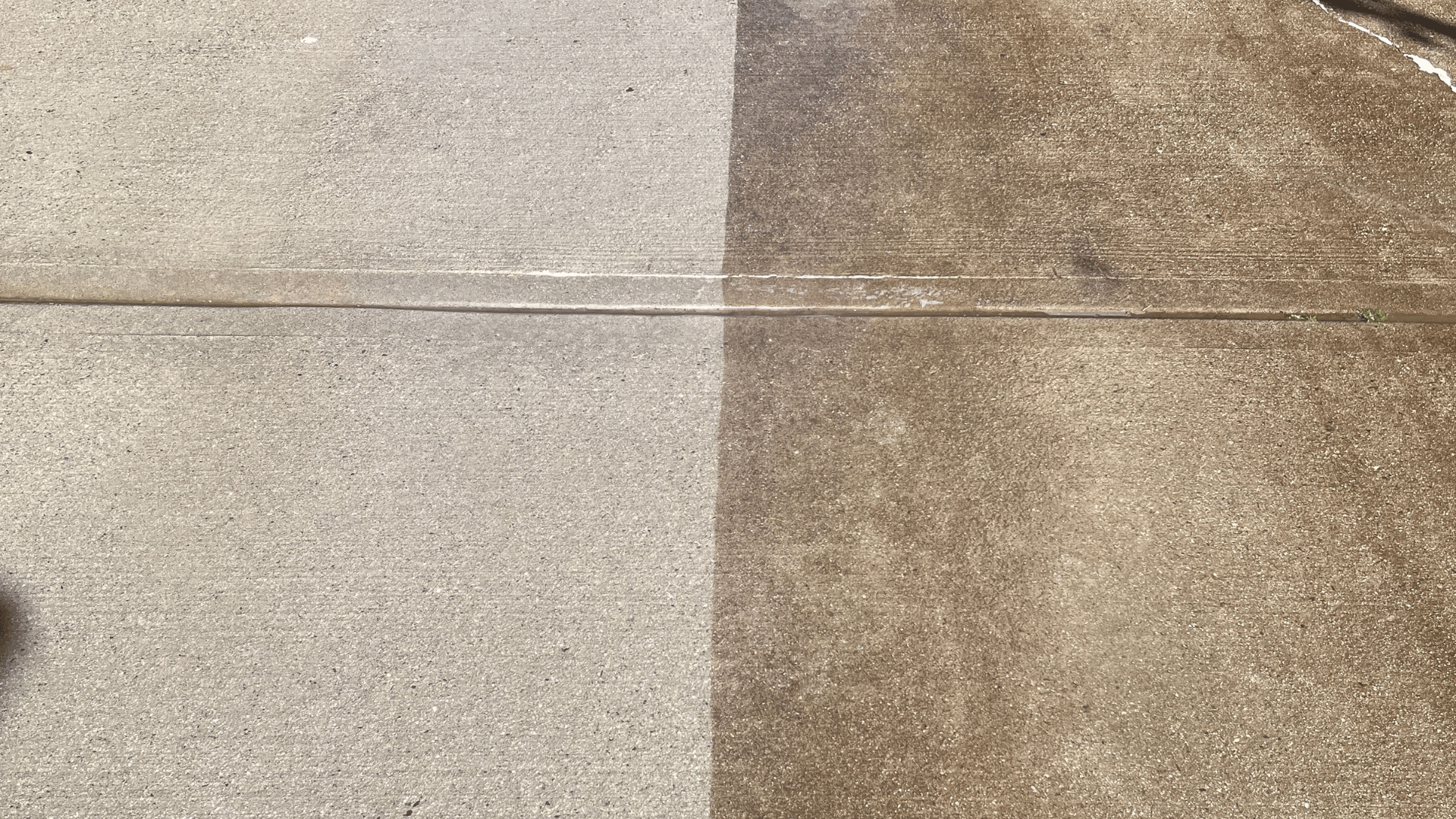 Gold Star PW before and after a concrete pressure washing service